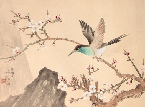 花鸟镜片
