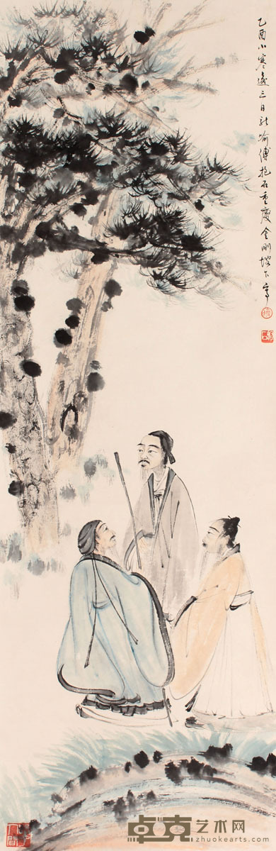 人物立轴 125×41