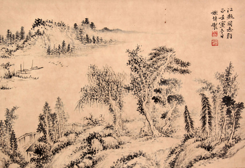 山水镜片