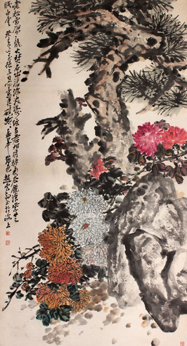 花卉立轴