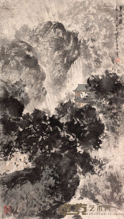 山水立轴 79×45