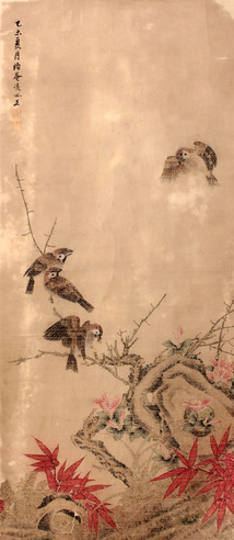 花鸟镜片