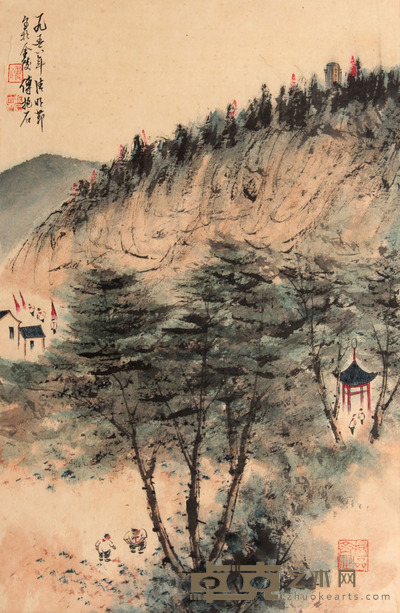 玄武湖图镜片 45×29