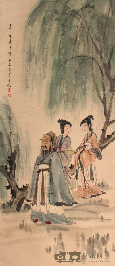 人物立轴 136×61