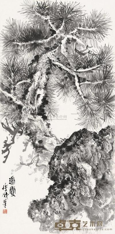 钱痩铁  瑞雪 立轴  69×34cm