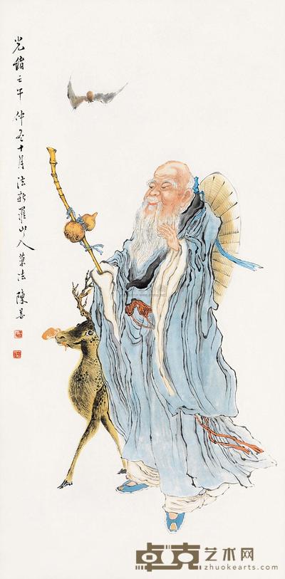 陈善  人物 立轴  98×49cm
