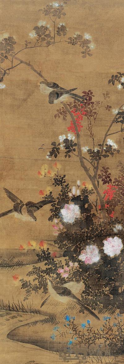佚名 花鸟 立轴 114×40cm