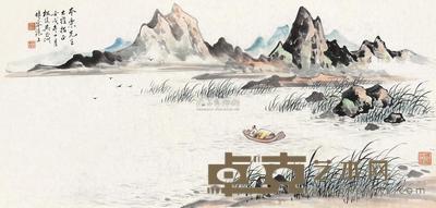 吴野洲 山水 镜片 37×77cm