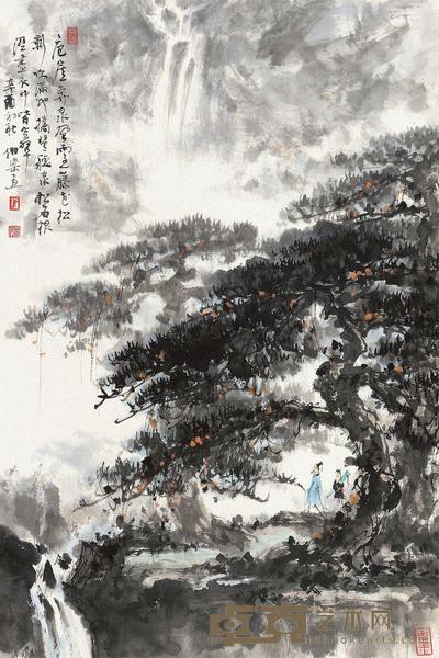 马伯乐 山水 立轴  66×44cm