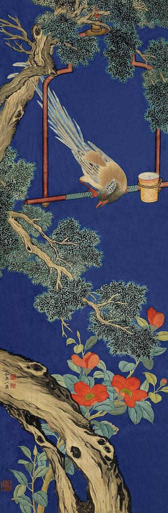 邢一峰 花鸟 立轴 