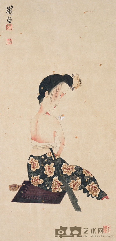徐乐乐 人物 镜片 67.5×33cm
