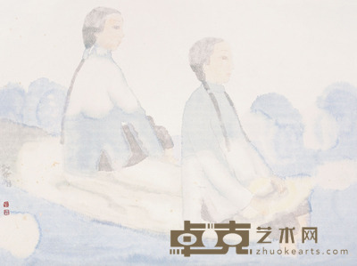 田黎明 云 容水态 镜片 设色纸本 34×46cm