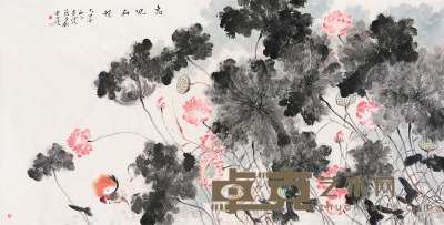 贾广健 惠风和畅 镜片 设色纸本  122×244cm