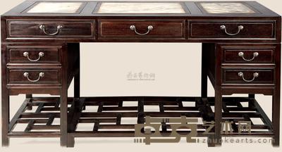 民国 红木嵌大理石写字台 167×80×84cm