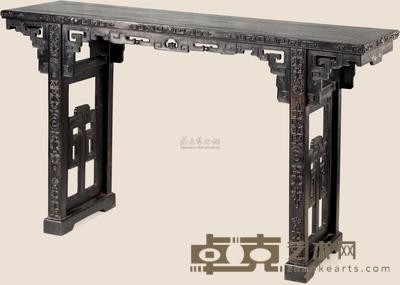 梓檀雕夔龙条案 139×41×84cm