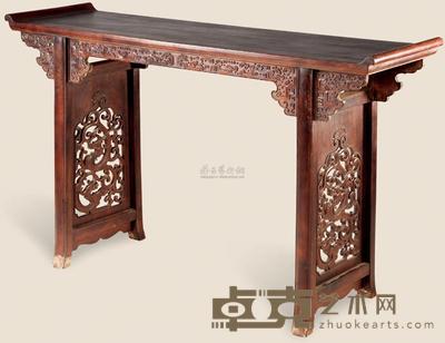 红木雕龙纹条案 140×40×84cm