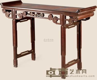 红木嵌影木条案 123×39×86cm