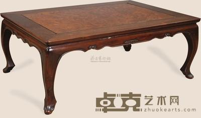 清 红木嵌影木长方桌 87×60×35cm