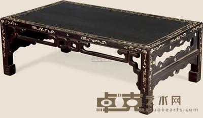 清 红木嵌螺钿长方桌 61×105×37cm