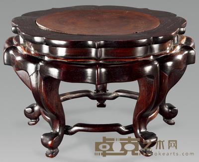 清 红木圆几 直径33cm
