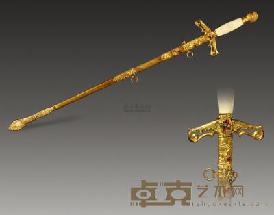19世纪 鎏金佩剑 长89cm