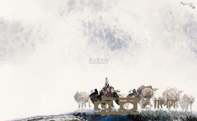 李山 1991年作 驼铃 立轴 95.5×59cm