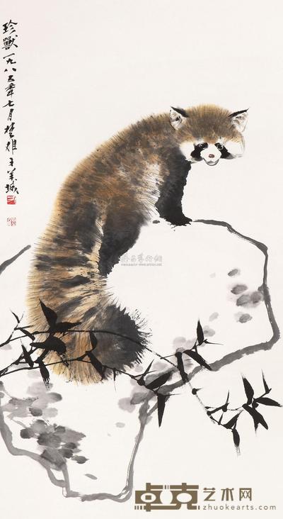 方楚雄 1985年作 珍兽 立轴 89×49cm