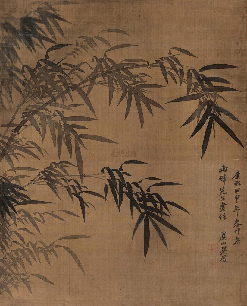 吴历 （款） 甲申（1704年）作 潇湘竹影 立轴