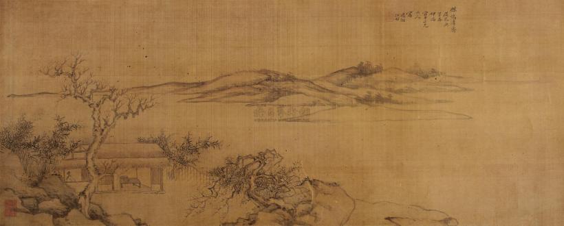汪昉 庚子（1840年）作 梅坞清斋 镜心