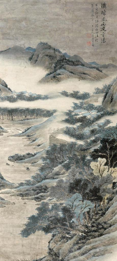 张夕庵 （款） 丁亥（1827年）作 满城风雨近重阳 立轴
