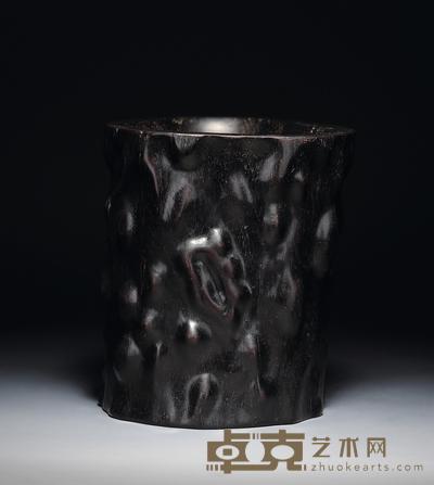 小叶紫檀笔筒 高16.7cm；直径11.5cm
