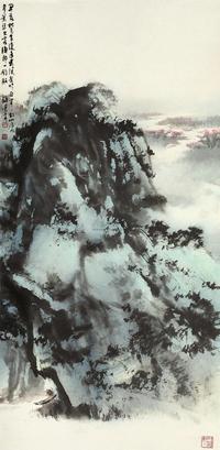 欧豪年 桃花源记 立轴