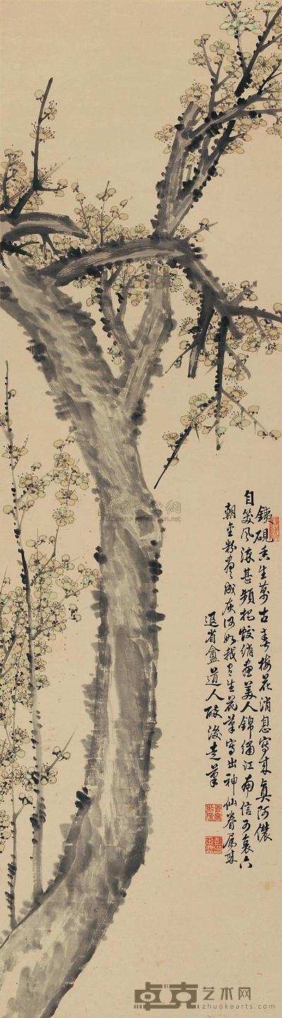 彭玉麟 自笑风流甚 立轴 168×45.5cm