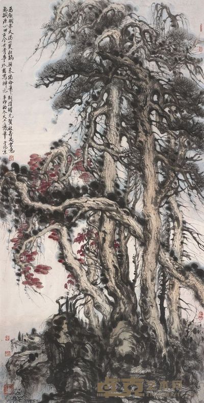 大土三阳 万壑树参天 85×167.5cm,约12.8平尺