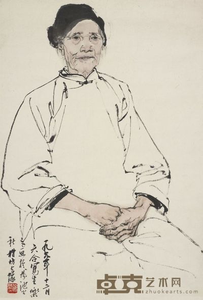徐乐乐 写生人物 61×42cm,约2.3平尺