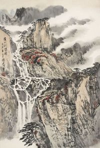 徐建明 黄山秋瀑图