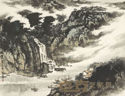 宋文治 晓云 71×54cm,约3.5平尺