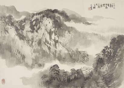 宋玉麟 林海云起图