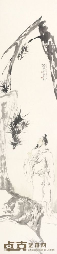 张友宪 松下高士 232.5×53cm，约11.1平尺