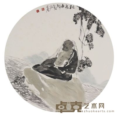 张友宪 秋水无声 50×50cm,约2.3平尺