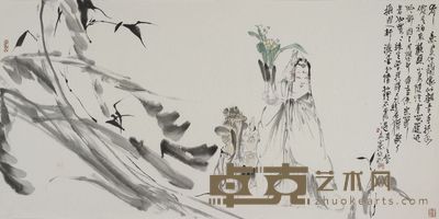 张友宪 观音图 69×138cm,约8.6平尺