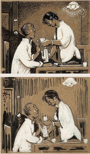 丁聪 骆驼祥子连环画封面