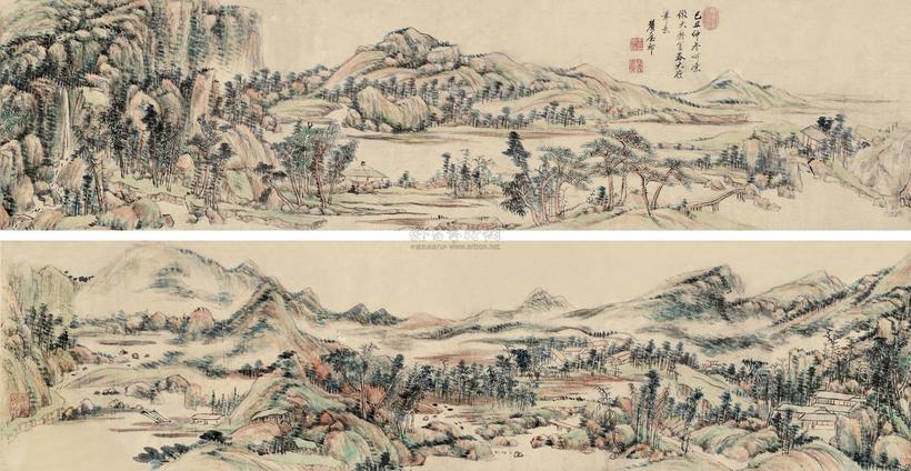 王原祁 己丑（1709年）作 仿大痴富春大岭图 手卷
