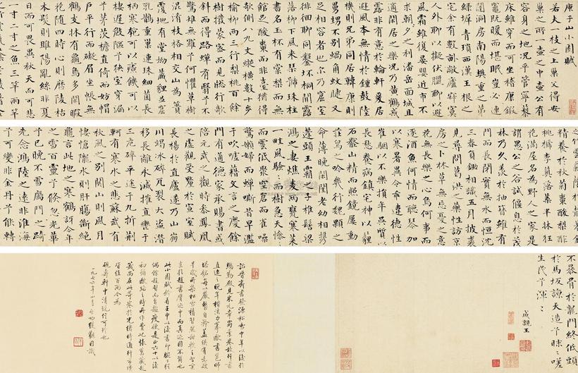 永瑆 楷书《小园赋》 手卷