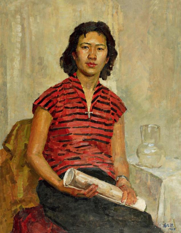 冯法祀 1962年作 女肖像