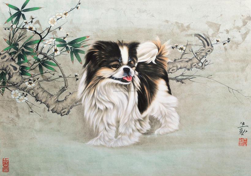 王生勇 狗 镜框