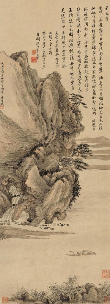 刘彦冲 癸丑（1853年）作 临王翚前赤壁图 立轴
