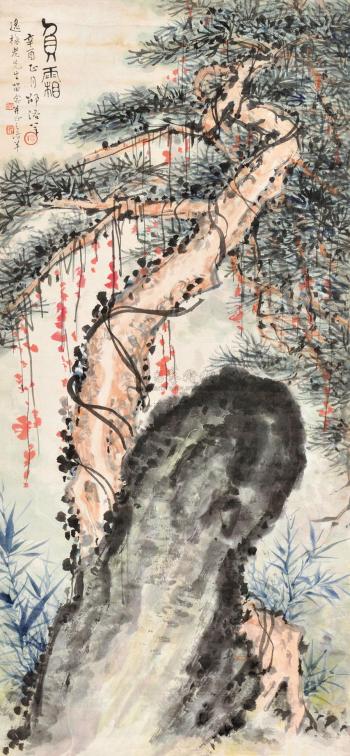 邵洛羊 辛酉（1981年）作 负霜 镜心