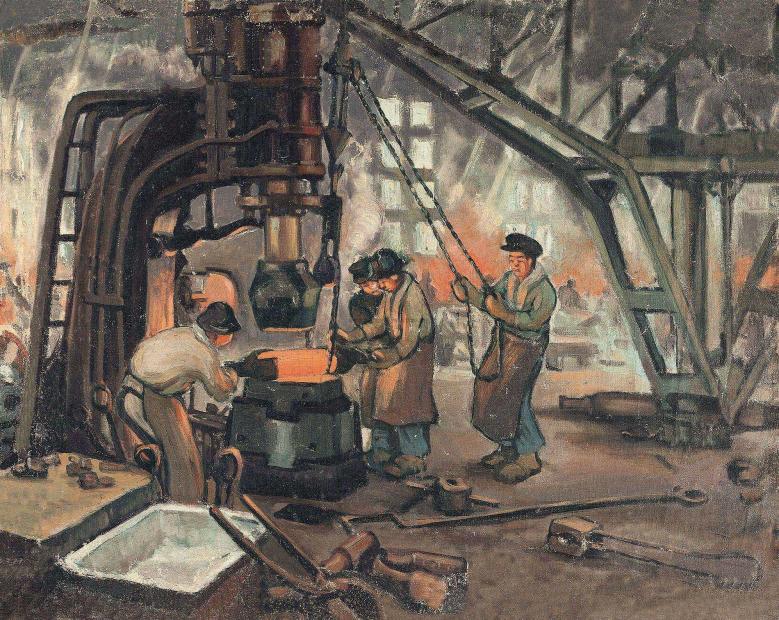 涂克 1948年作 济南铁路锅炉厂锻工车间