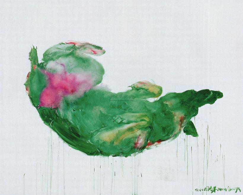 周春芽 2001年作 绿狗
